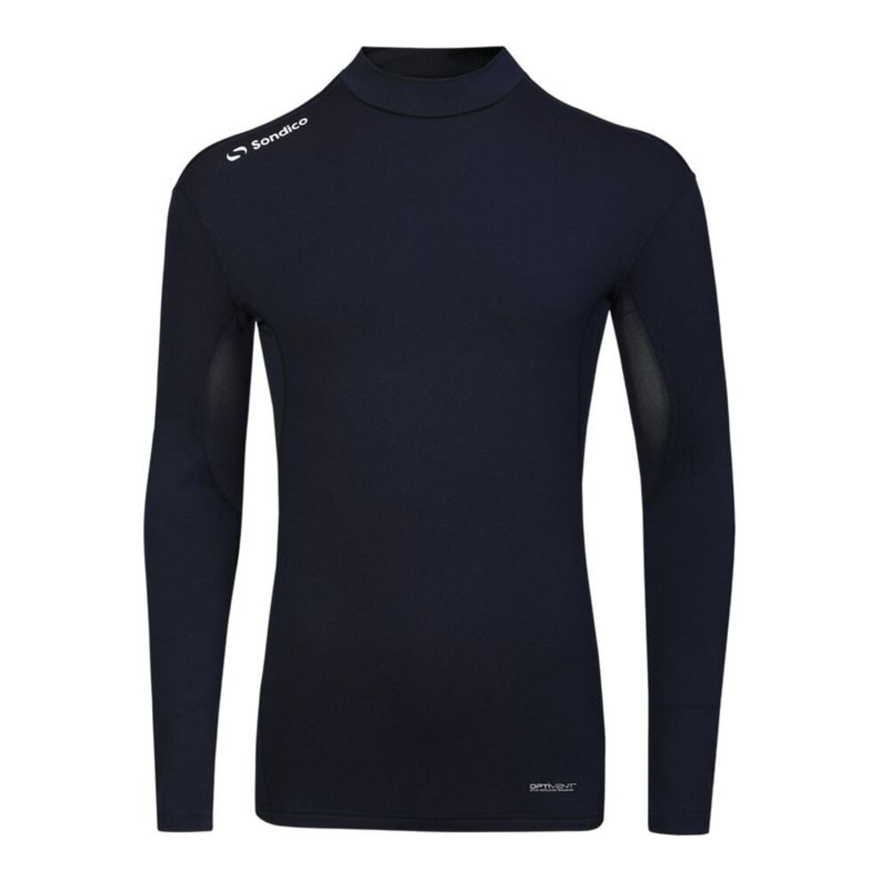 Sondico Mens Mock Neck Base Layer Top / Navy